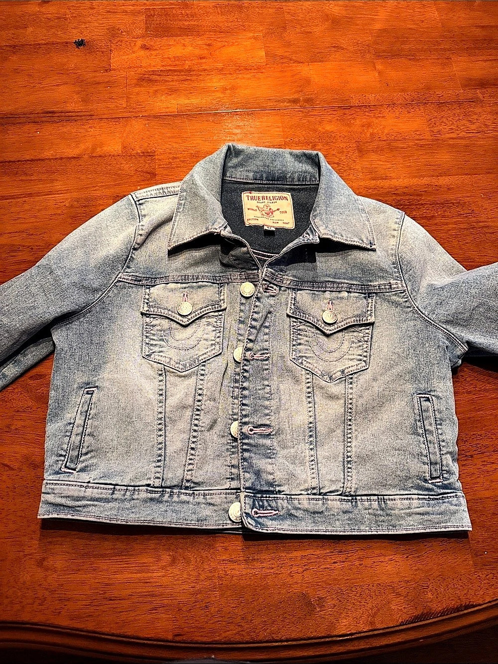 True Religion Denim Jacket in Blue Size Medium Like New